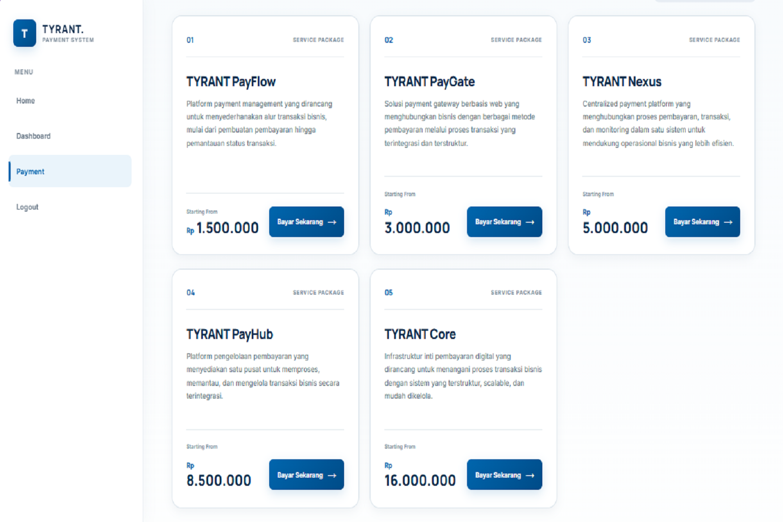 TYRANT Payment System Transaction Management